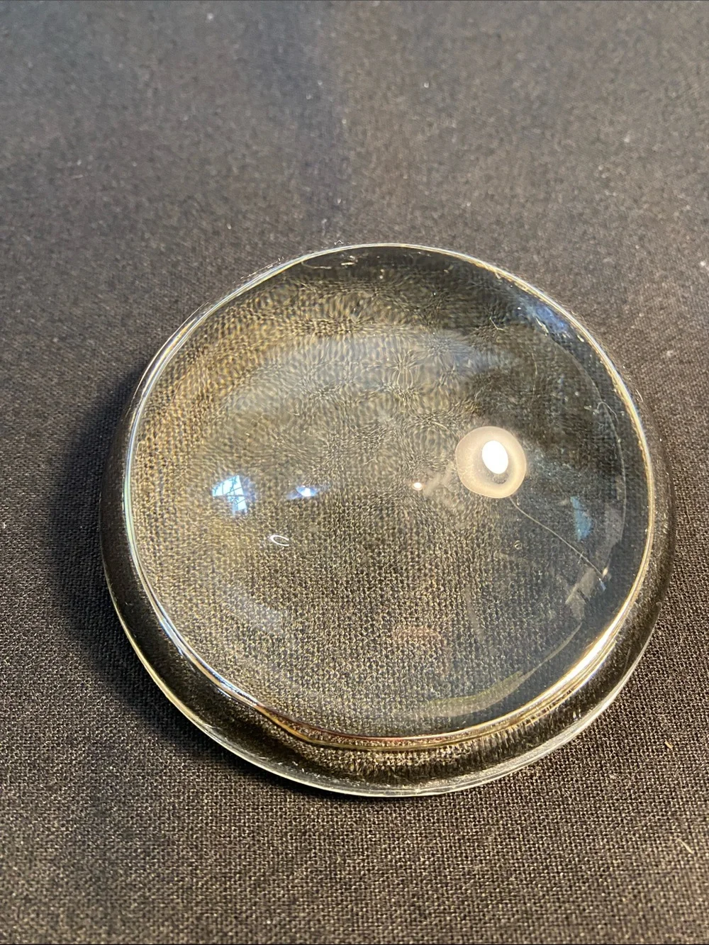Clear Glass Magnifying Paperweight